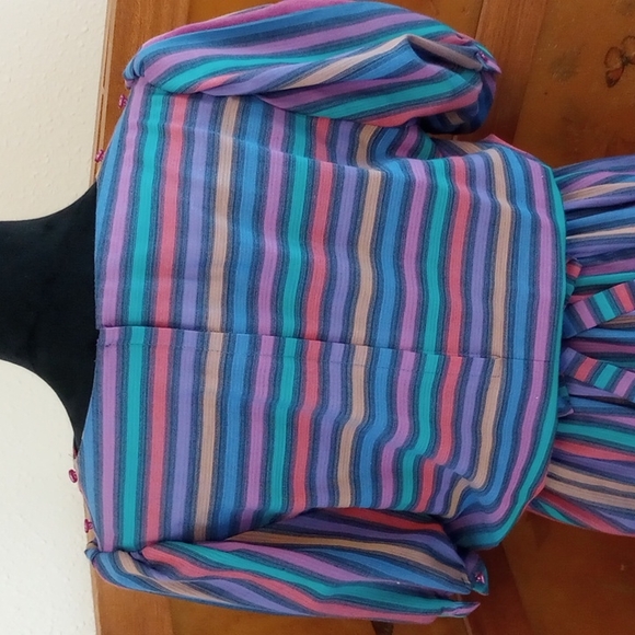 VTG 80’s Cottagecore Pastel J.J. of California Dress - Picture 10 of 15